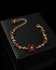 Flower Branch and Leaf Bracelet