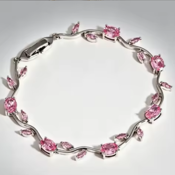 Tulip Flower Leaf Bracelet